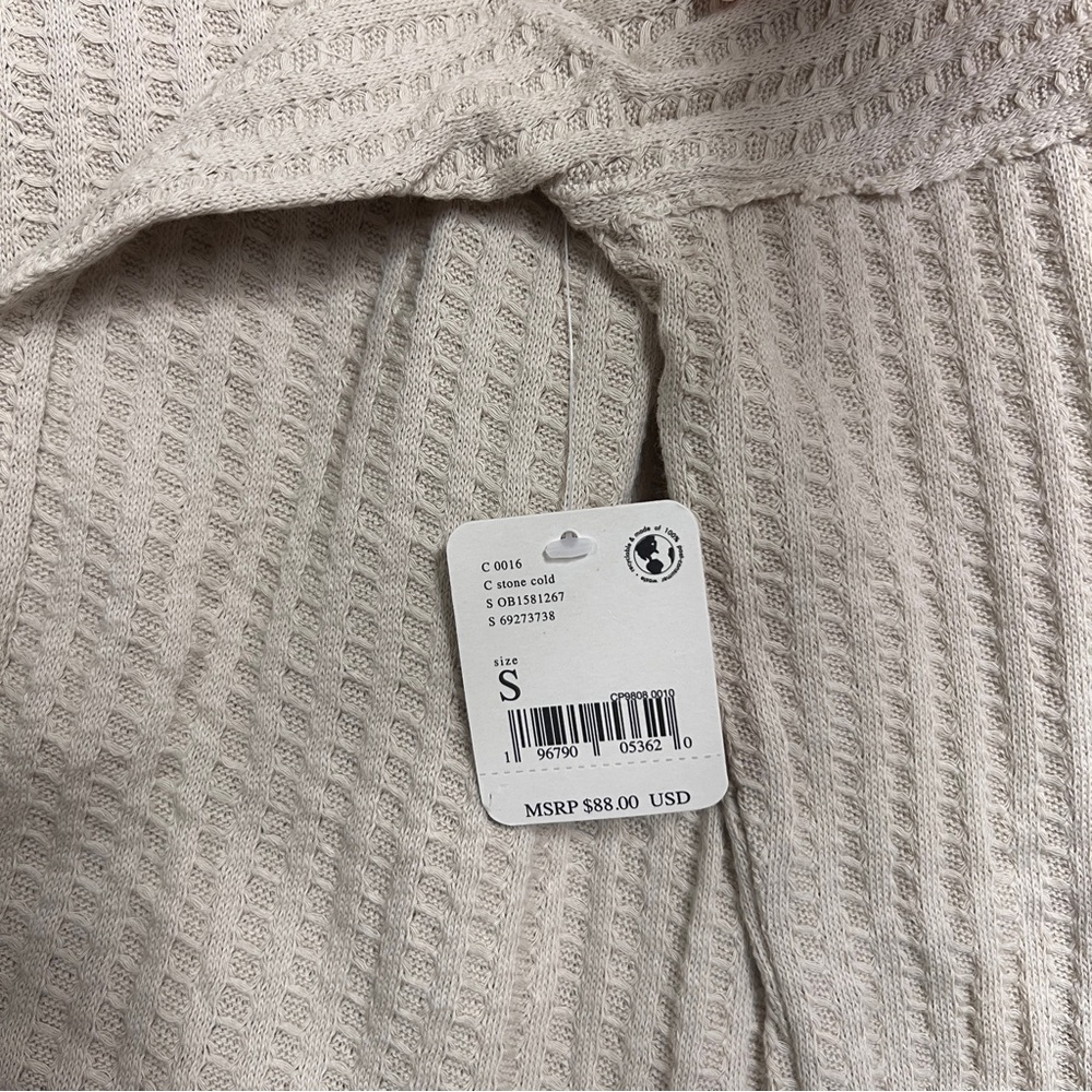 NWT Free People Juicy Long Sleeve Mock Neck Top in Stone Cold - Picture 10 of 10